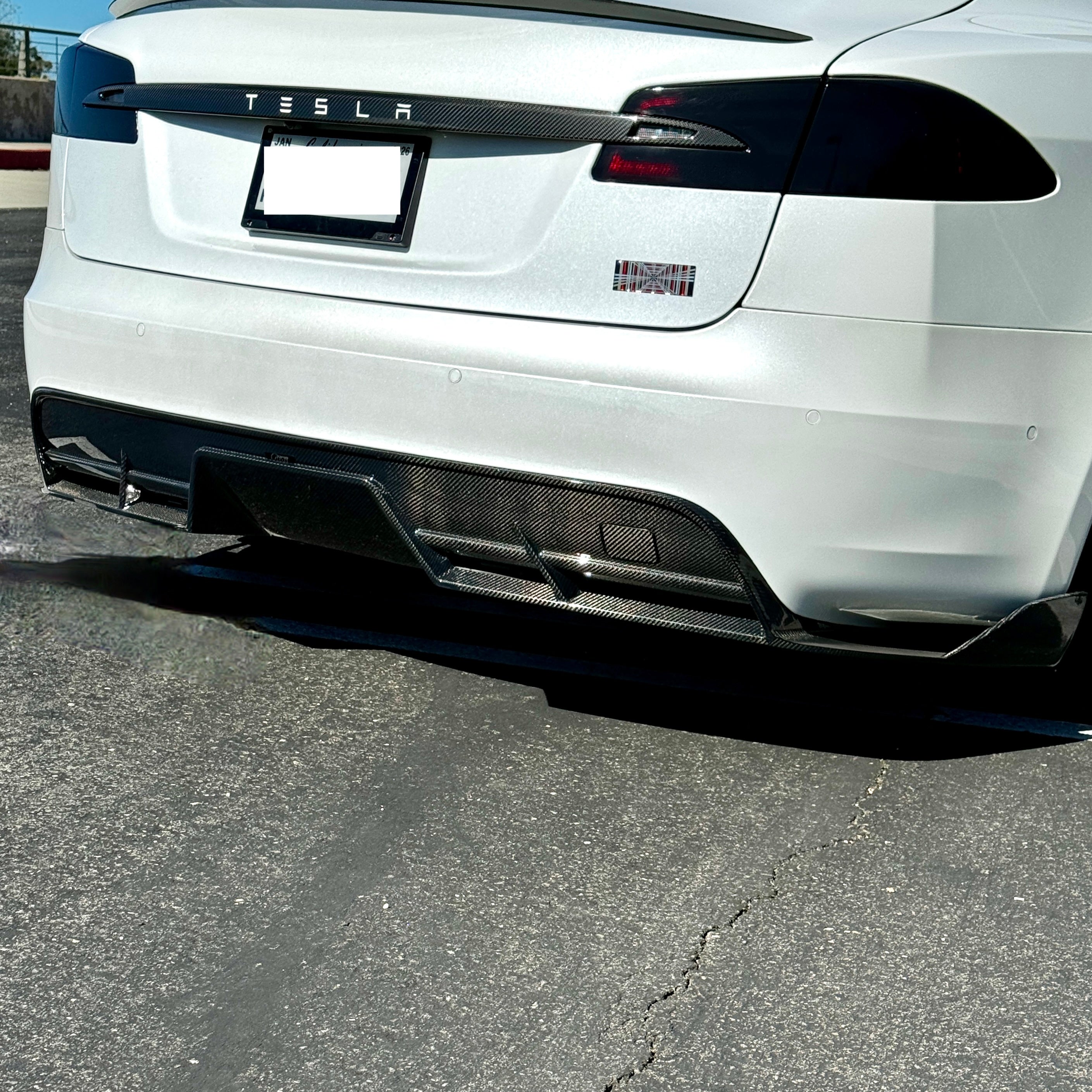 2021+ | Model S Viento Replacement Diffuser - Real Molded Carbon Fiber ...
