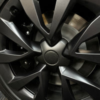 Model X - 20" Cyberstream Center Wheel Hubs - Real Molded Carbon Fiber- (Set of 4)