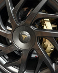 2026+ | Model S - 21" Velarium Center Wheel Hubs - Real Molded Carbon Fiber- (Set of 4)