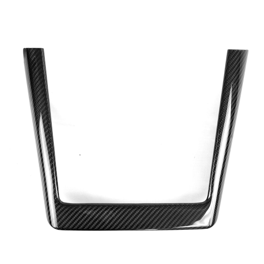 2024+ | Model 3 Charging Pad Frame Overlay - Real Dry Molded Carbon Fiber