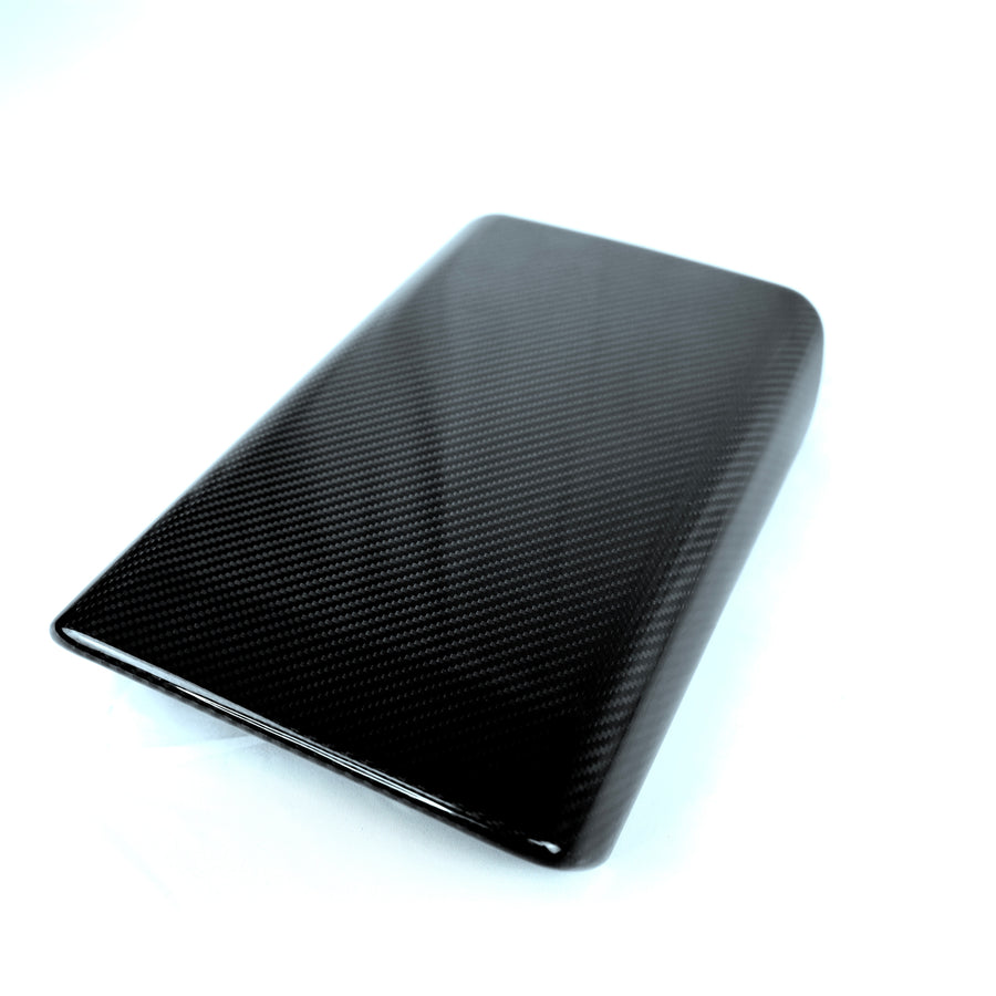 Real Dry Carbon Fiber Door Armrest Cover Overlays for Model 3 Highland