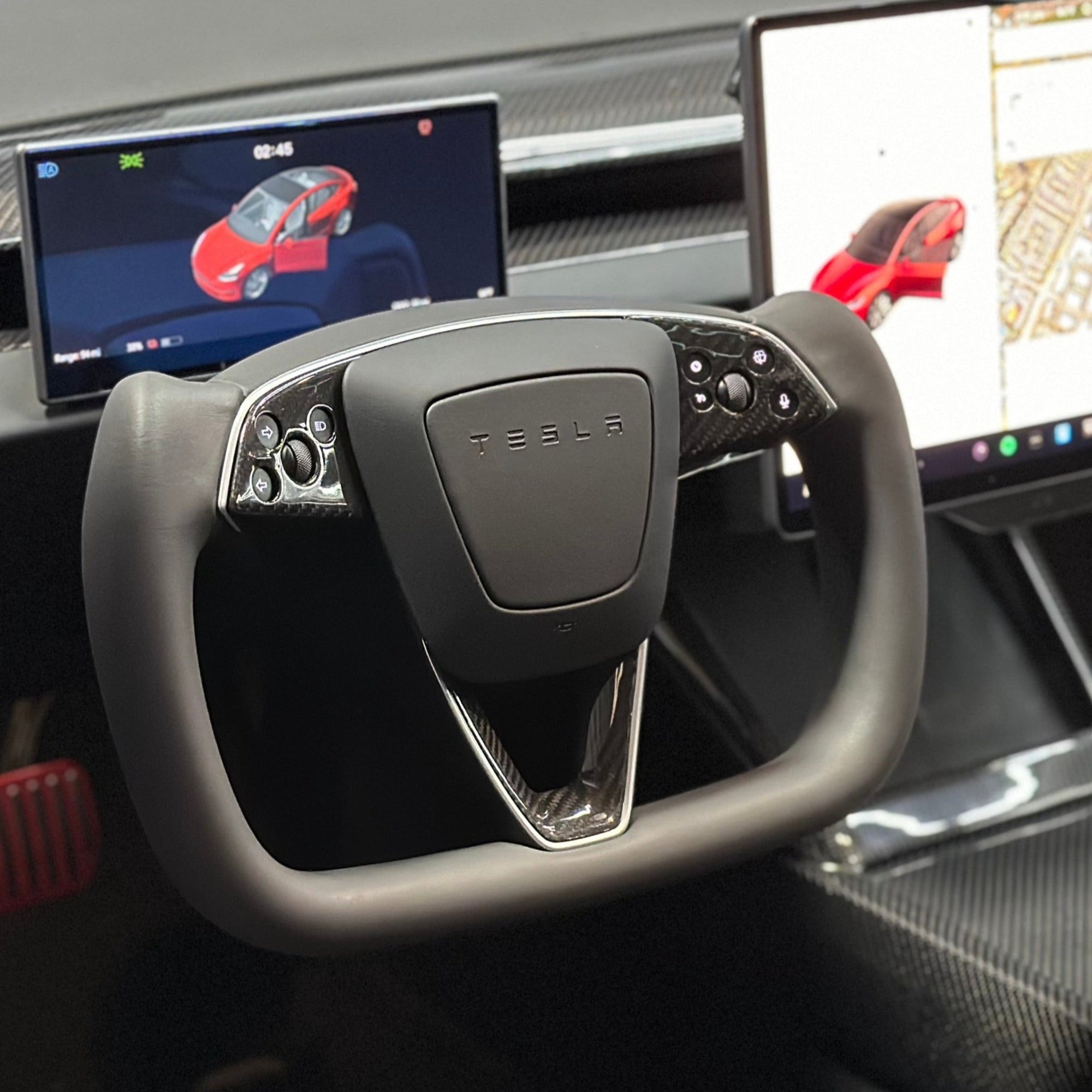 2024+ | Model 3 Highland Refreshed Heated Yoke Steering Wheel Upgrade  - Color / Finish Options