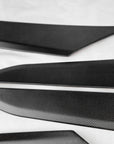 2026+ | Model Y Juniper Refreshed "Plain Weave" Performance Look Door Panel Trim Overlays - Real Dry Molded Carbon Fiber