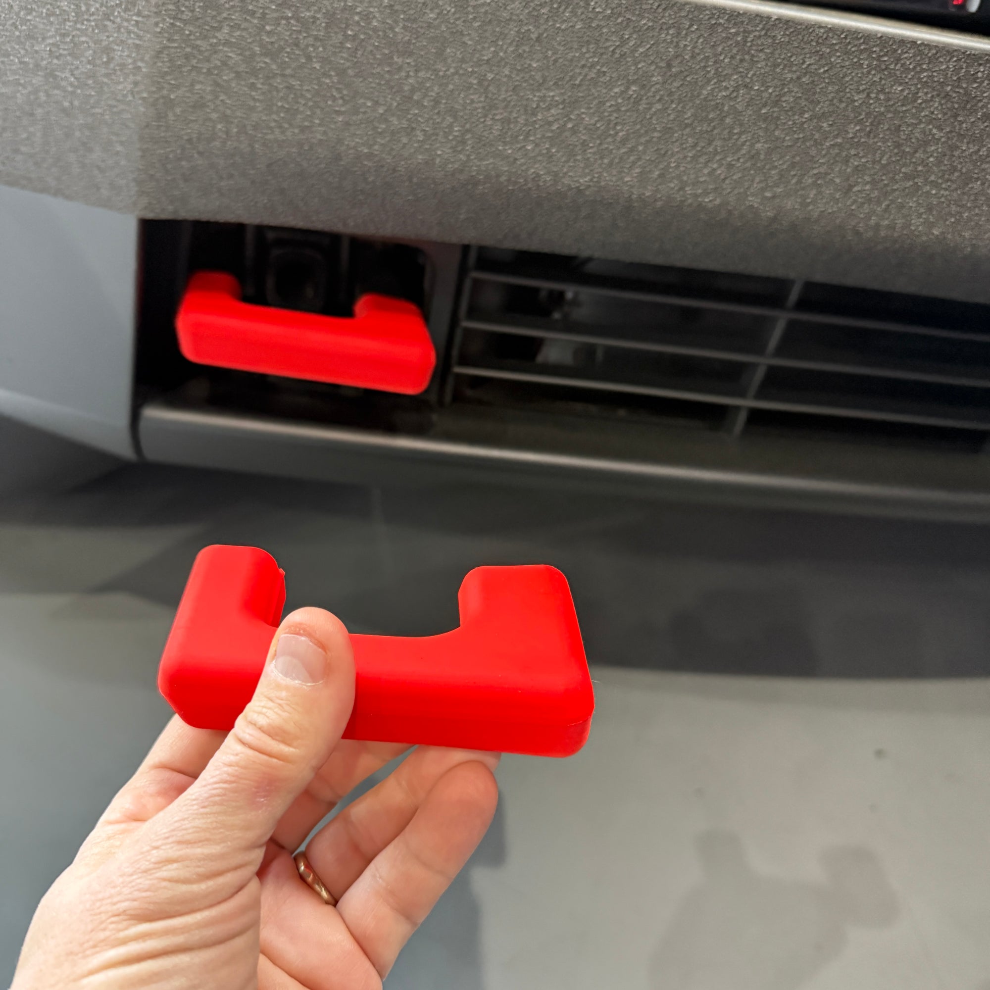 Cybertruck Trailer Hook Protective Cover (1 Pair) - Red Silicone
