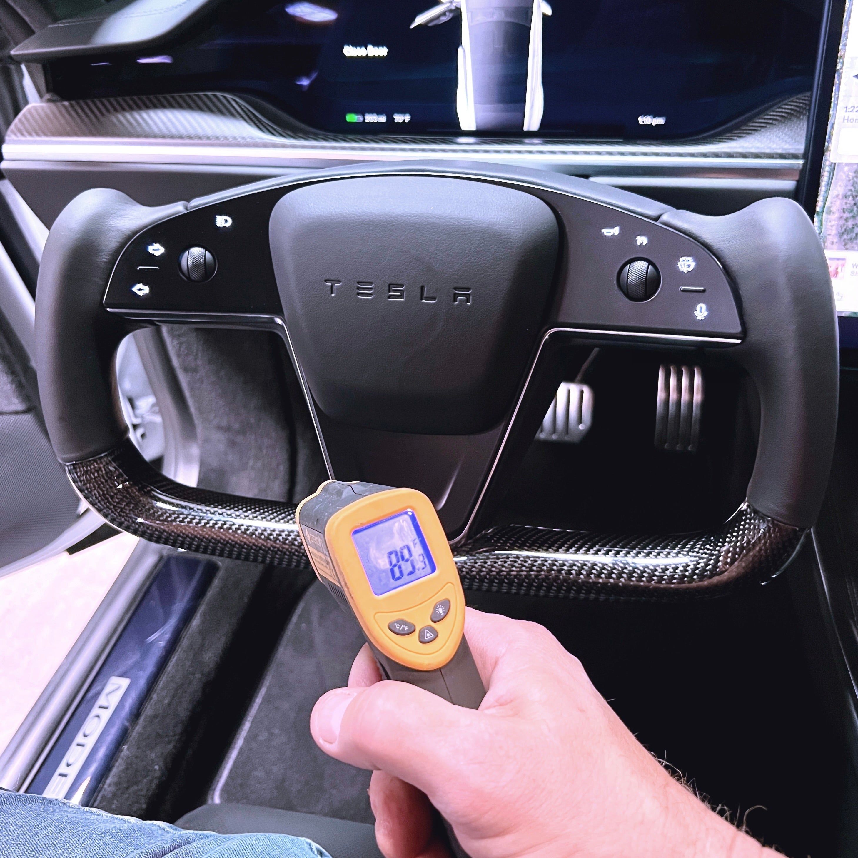 2021-2023 | Model S & X Yoke Heated Steering Wheel - Real Molded