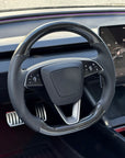 2026+ | Model Y Juniper Refreshed Carbon Fiber Heated Round Steering Wheel Upgrade –  Real Molded Carbon Fiber