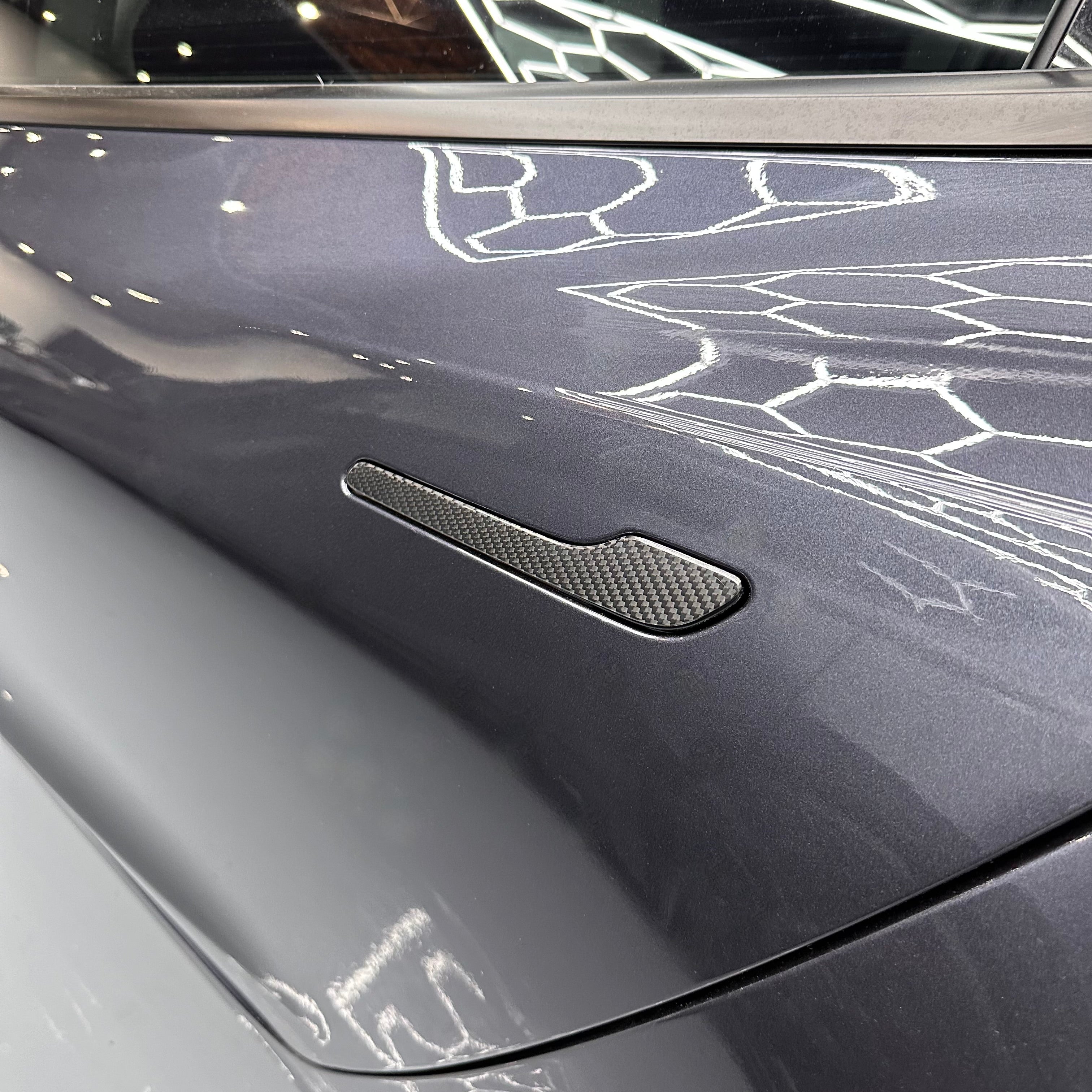 2017+ | Model 3 & Y Door Handle Overlays (4 Pieces) - Real Dry