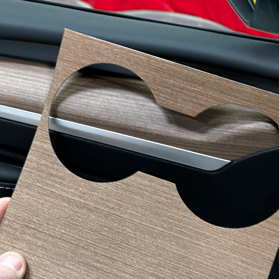 Model 3 & Y Center Console Overlays - Flat Open-Pore Wood (Gen. 2) - Version 3