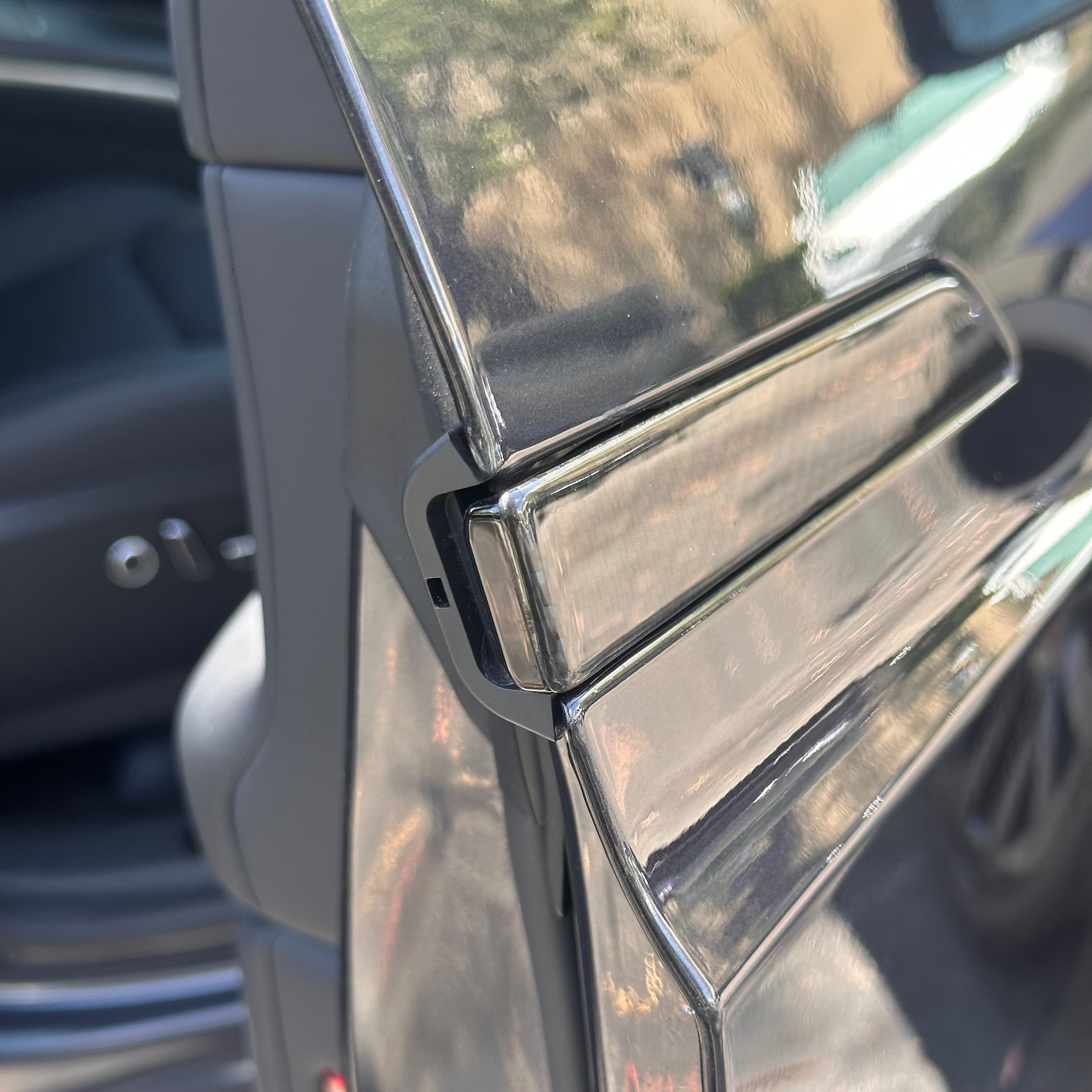 Model X Door Handle Overlay - Real Dry Molded Carbon Fiber (Set of