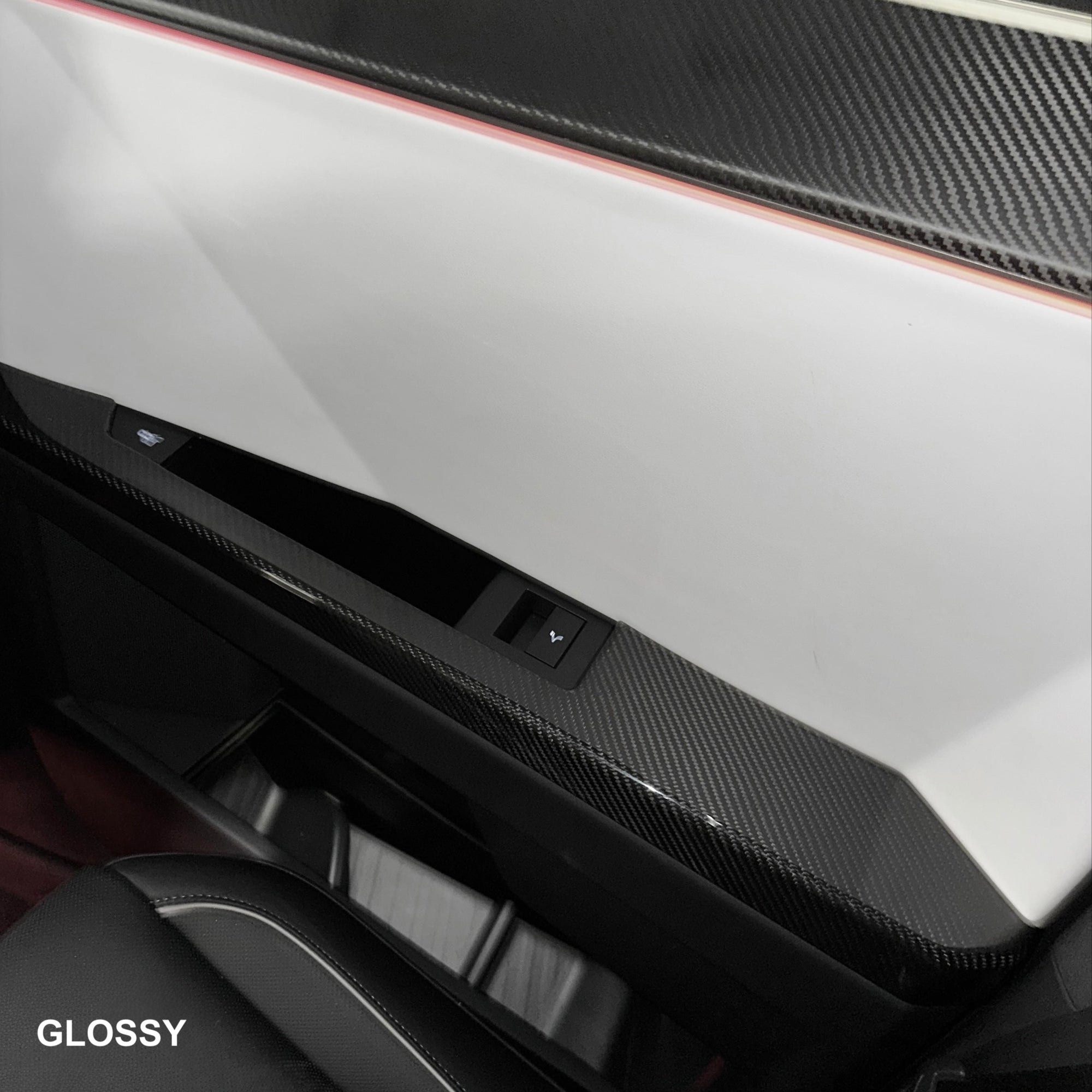 Cybertruck Front &amp; Rear Lower Door Panel Overlays (4 Pieces) - Real Dry Molded Carbon Fiber