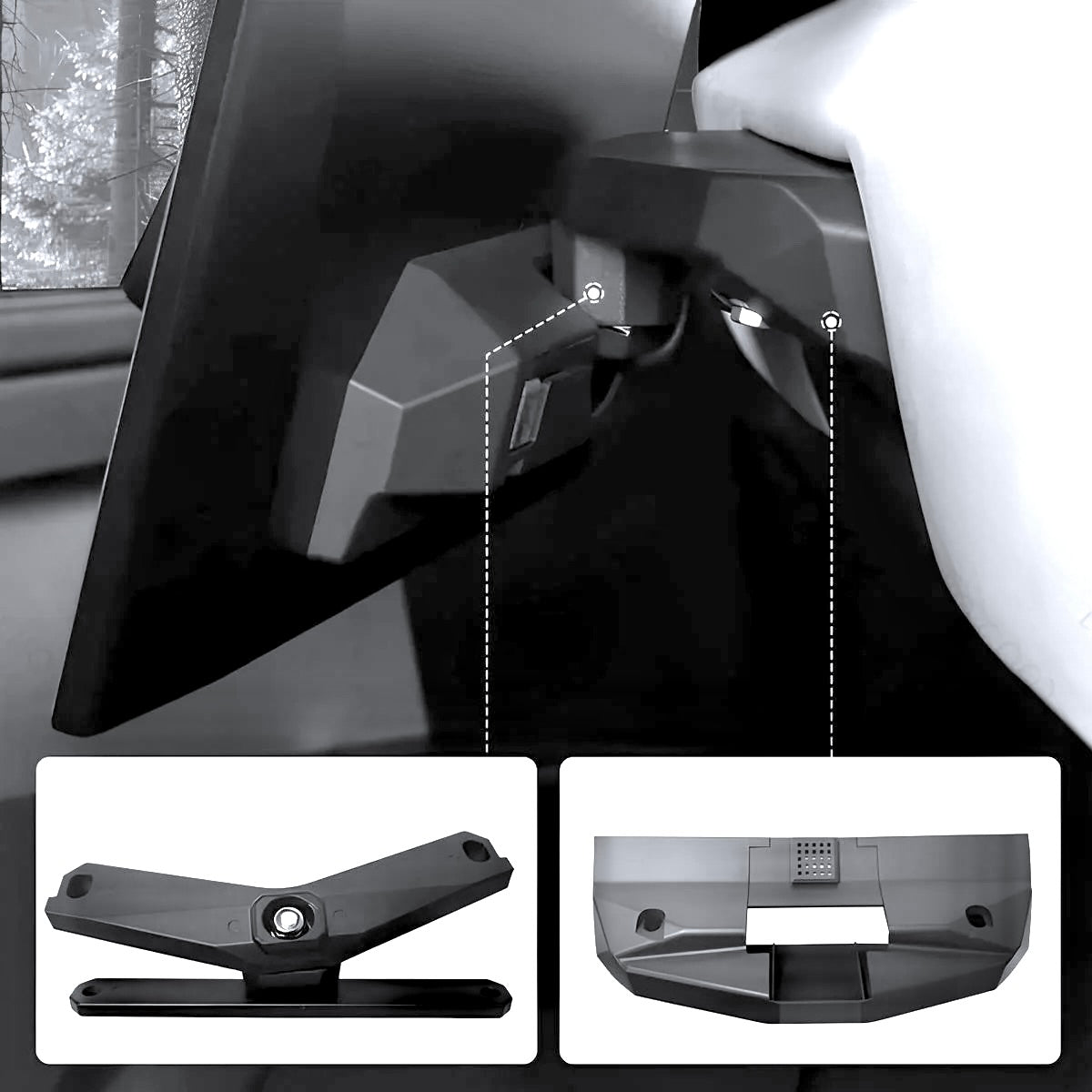 Cybertruck 4 Way Adjustable Swiveling Display Mount Kit - Dual Axis Turning