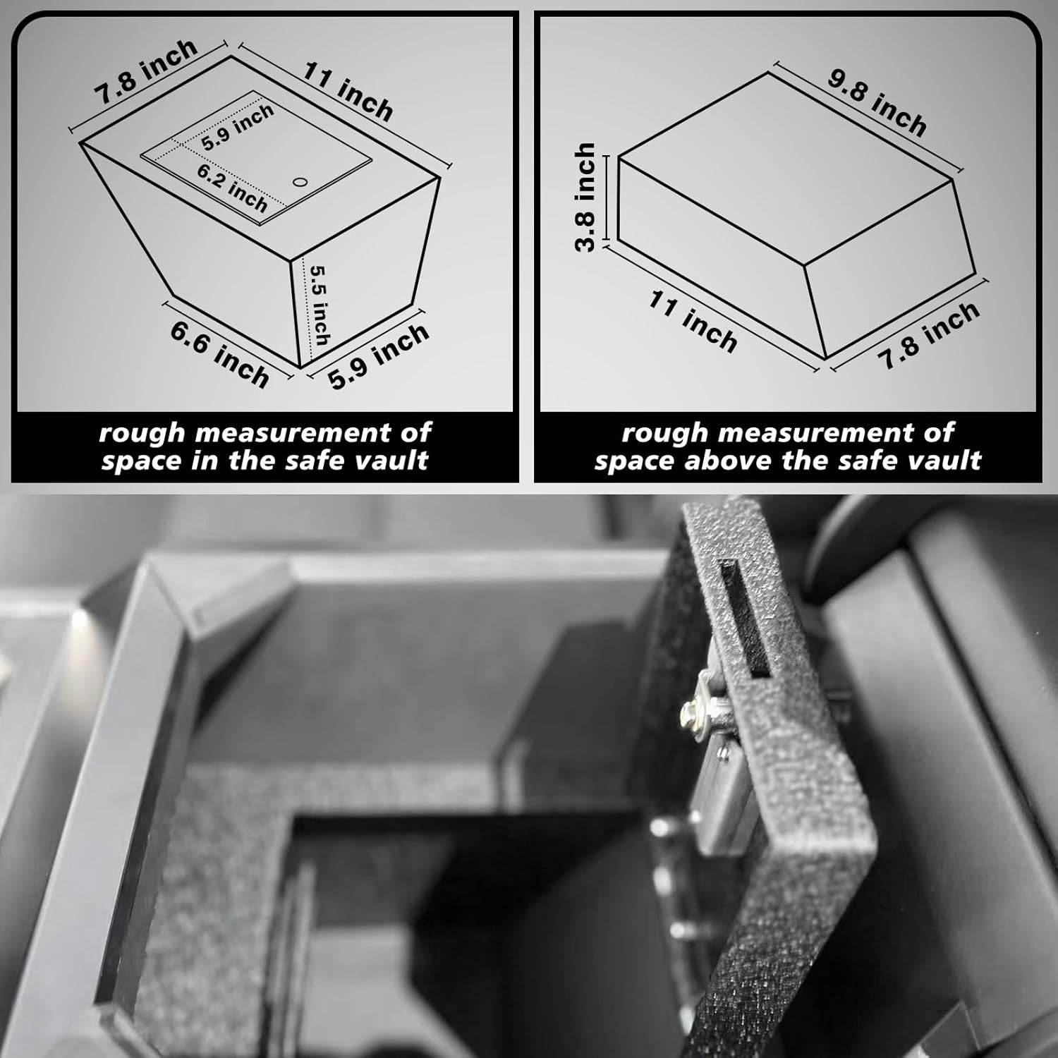 Cybertruck Center Console Dual Locking Safe - Key Locking and Combination