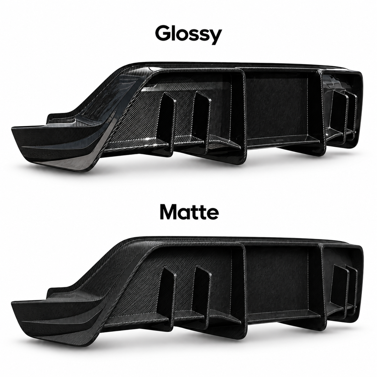 2026+ | Model Y Juniper Performance Model Colossal Full Rear Diffuser Replacement - Real Dry Molded Carbon Fiber