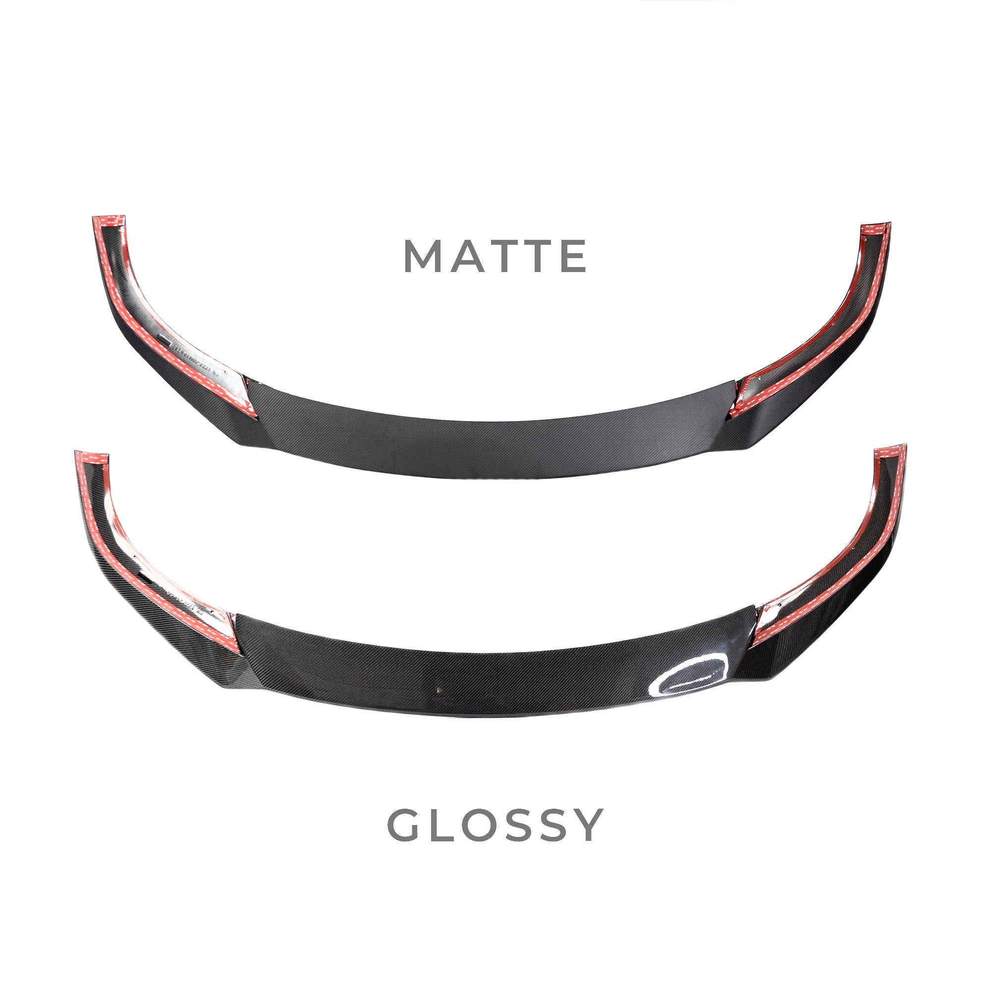 2021+ | Model S Viento Front Lip Spoiler - Real Molded Carbon Fiber