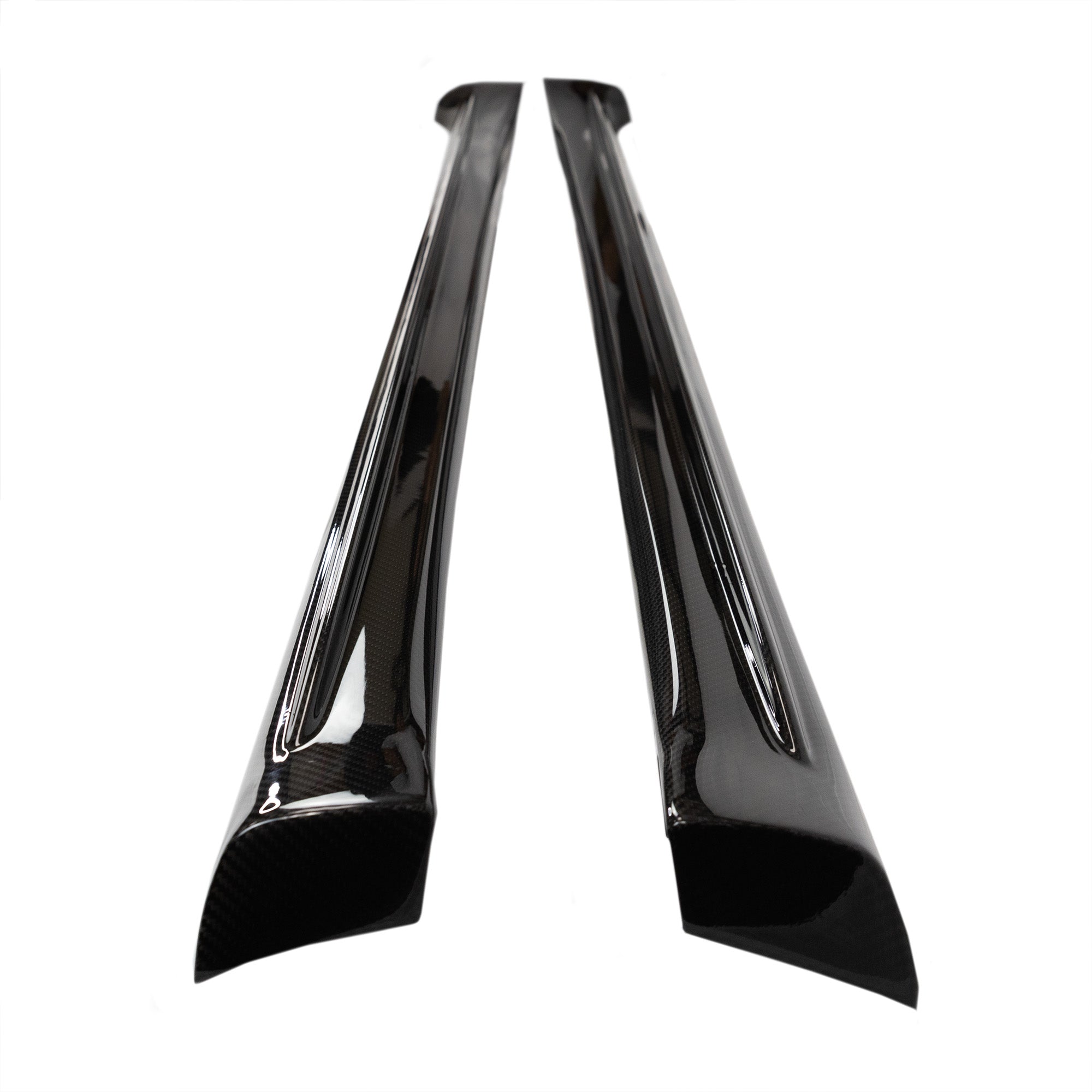 2021+ | Model S Colossal Side Skirt Overlays (1 Pair) - Real Dry Molded Carbon Fiber