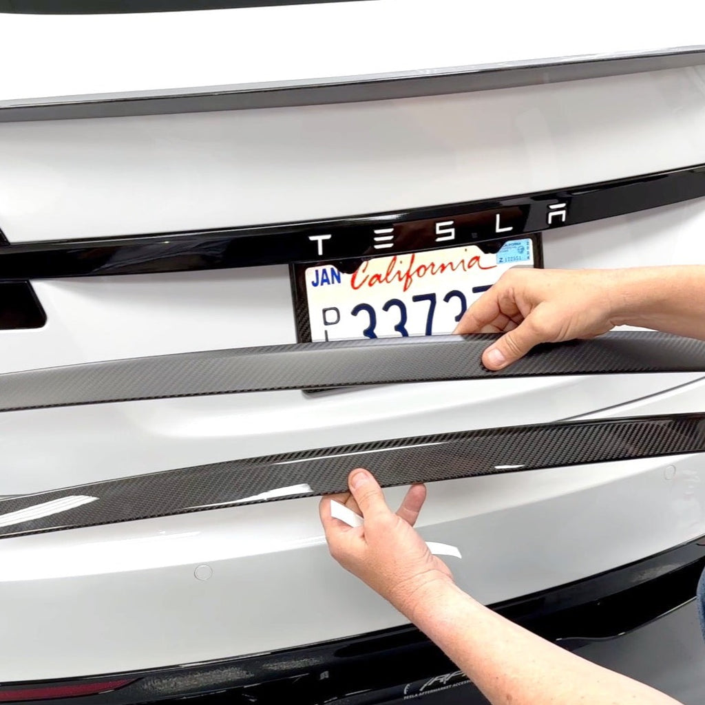 2014-2021* | Model S Tailgate Applique Overlay - Real Molded Carbon Fi ...