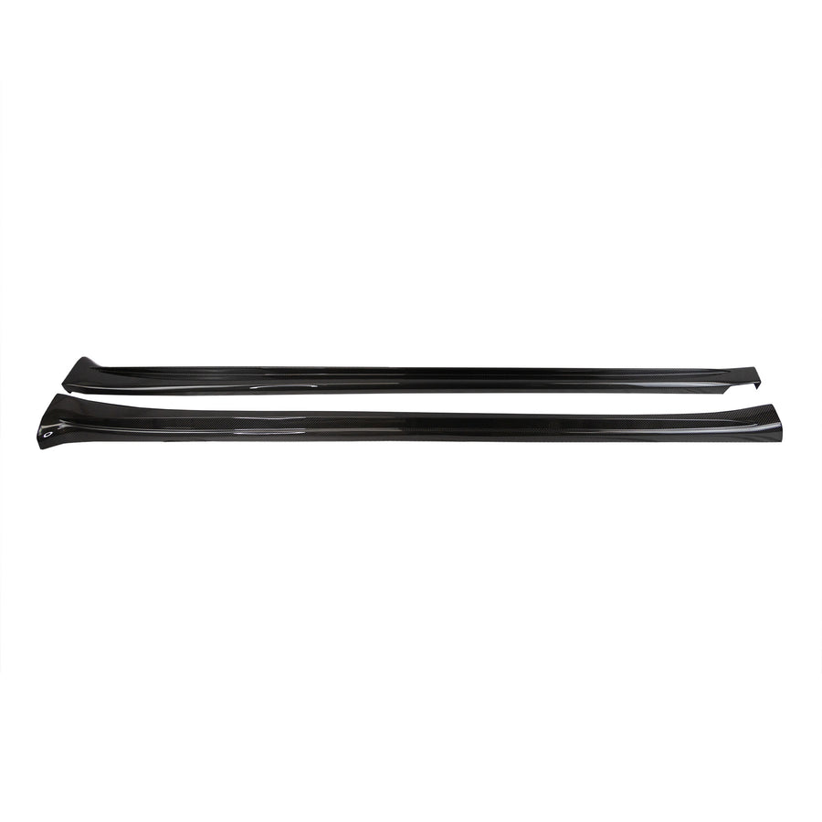 2022+ | Model X Colossal Side Skirt Overlays (1 Pair) - Real Dry Molded Carbon Fiber