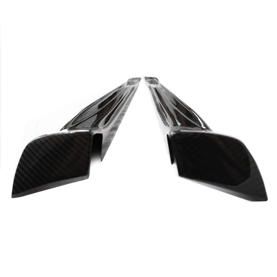 2022+ | Model X Colossal Side Skirt Overlays (1 Pair) - Real Dry Molded Carbon Fiber