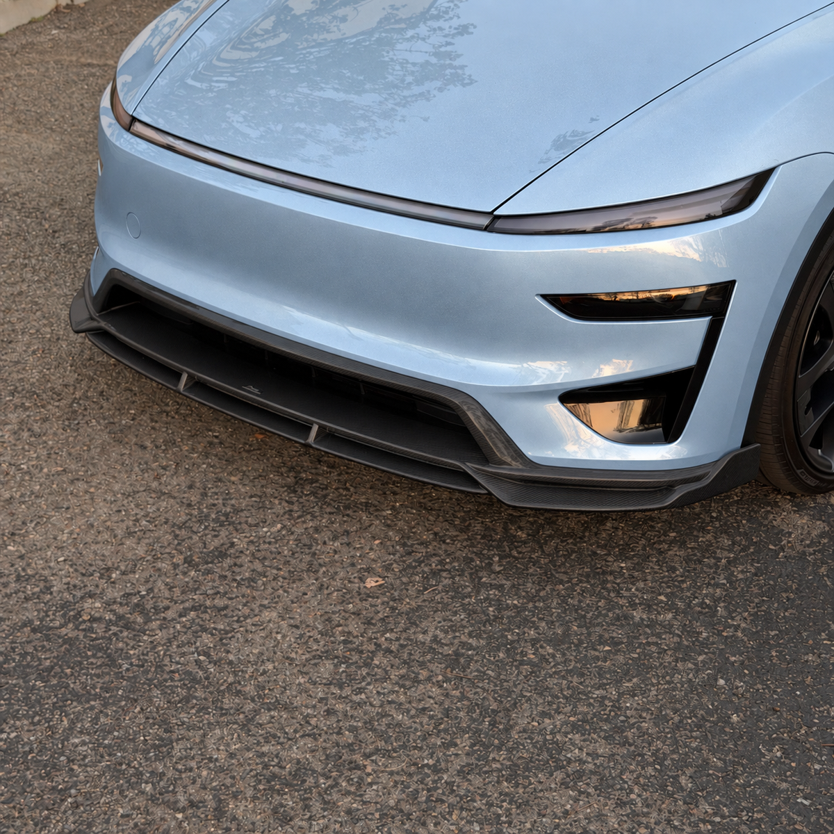 2026+ | Model Y Juniper Performance Model Colossal Front Lip Splitter / Spoiler - Real Dry Molded Carbon Fiber