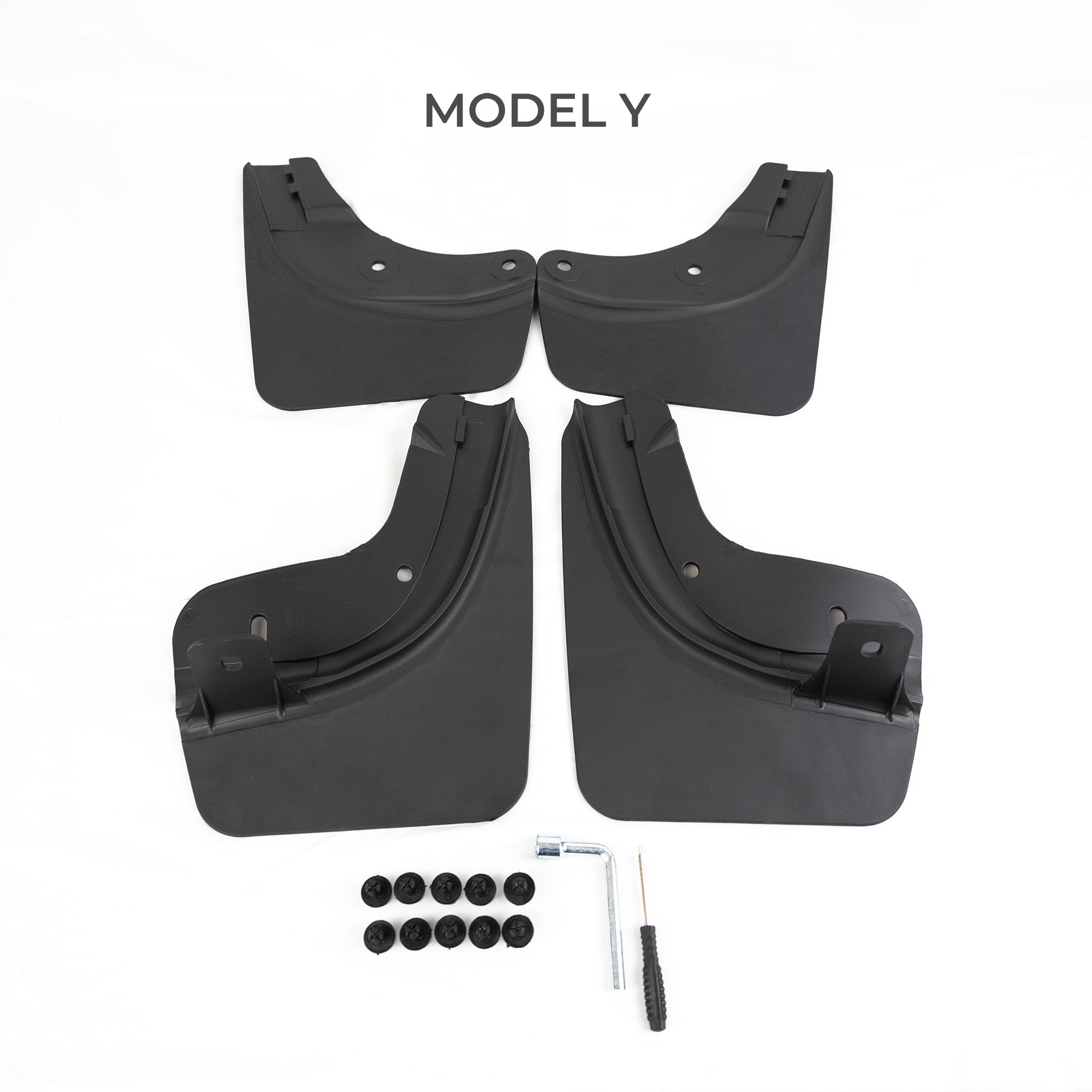 2017+ | Model 3 &amp; Y Mud Flaps Bendable &amp; Flexible - Screwless (Gen. 2) - Set of 4