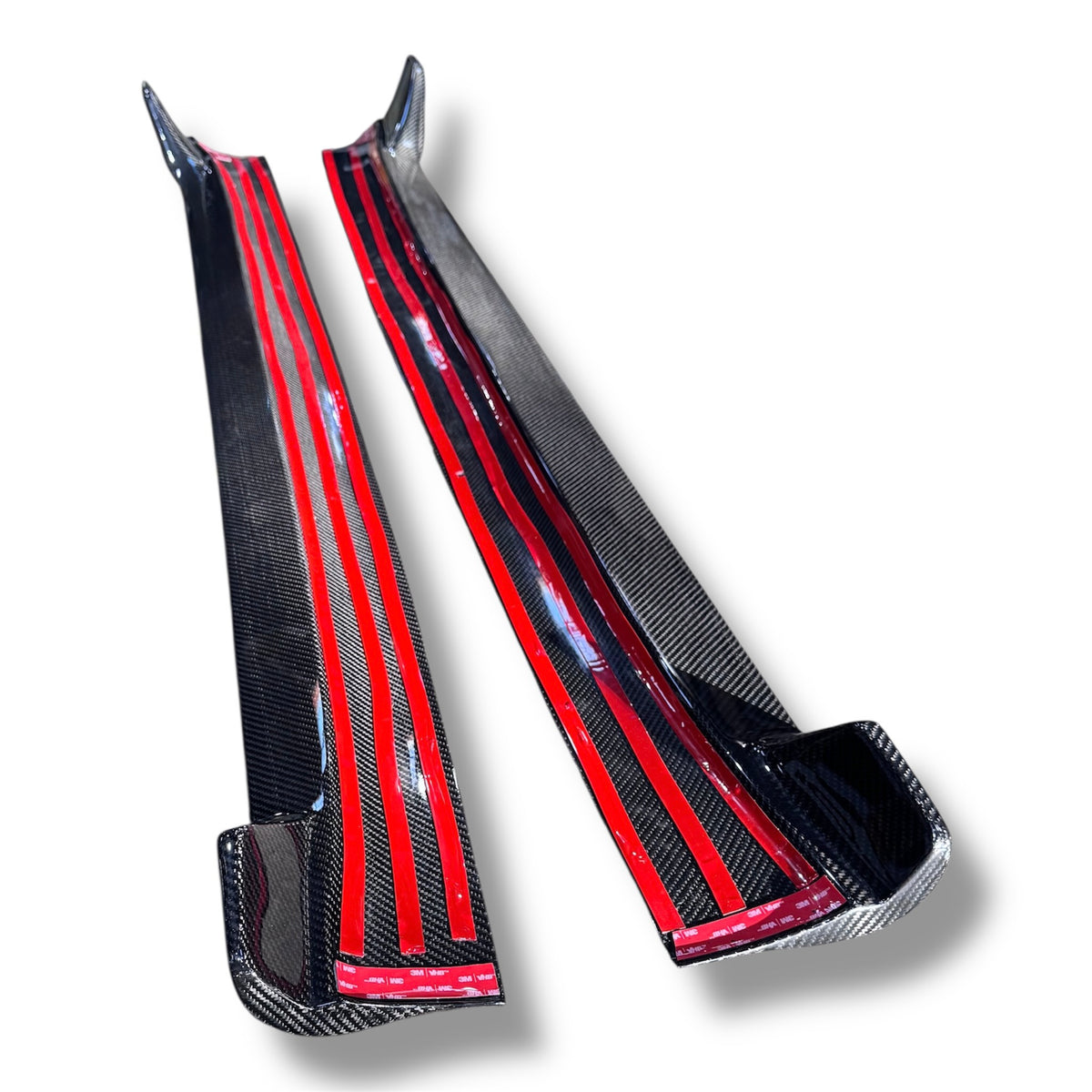 2017+ | Model 3 Colossal Side Skirt Overlays - Real Dry Molded Carbon ...