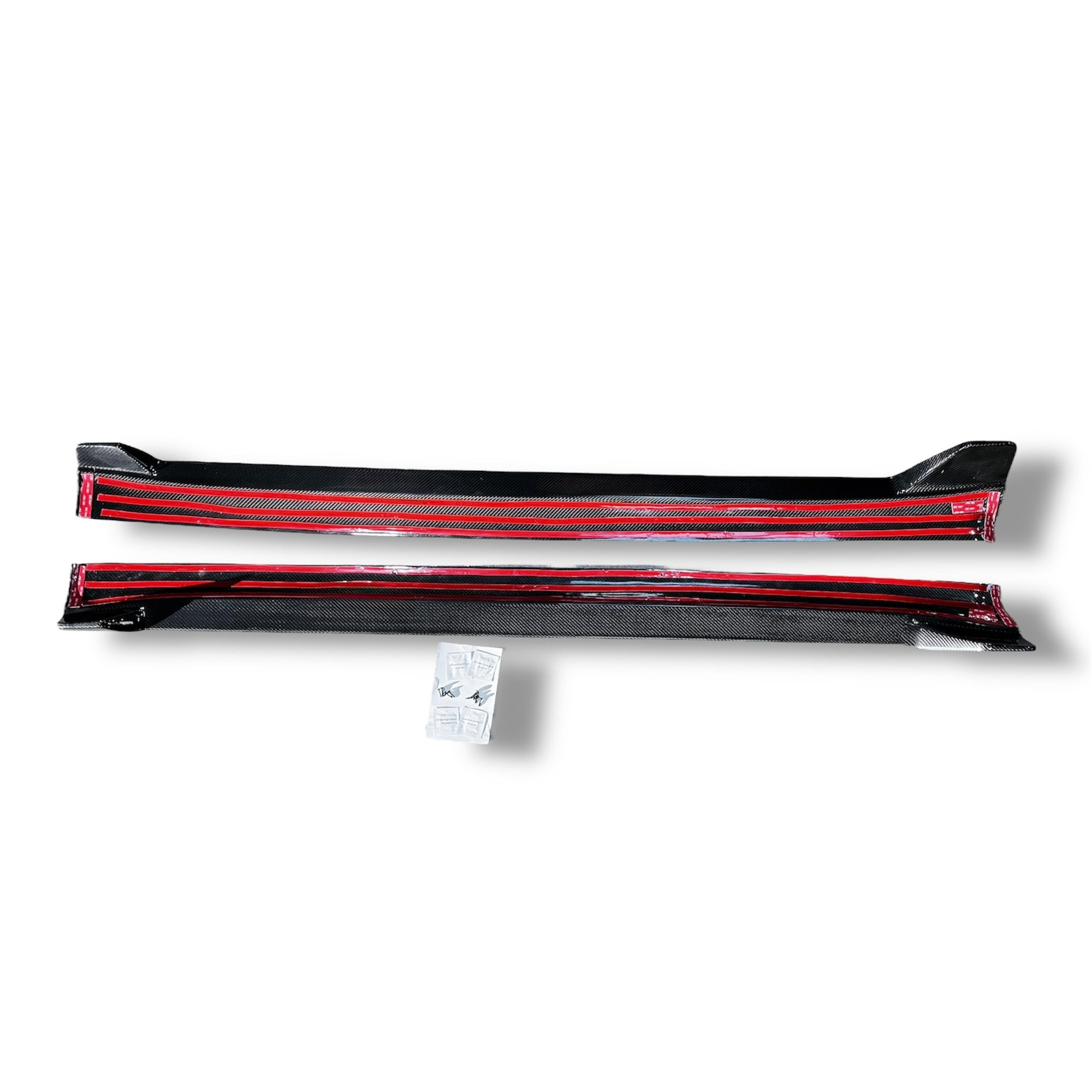 2017+ | Model 3 Colossal Side Skirt Overlays - Real Dry Molded Carbon Fiber