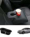 2026+ | Model Y Juniper Refreshed Backseat Soft Silicone Cup Holder Insert (Black)