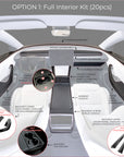 2024+ | Model 3 Highland Refreshed Full Interior Carbon Fiber Kit Bundles (20 Pieces) - Real Dry Molded Carbon Fiber