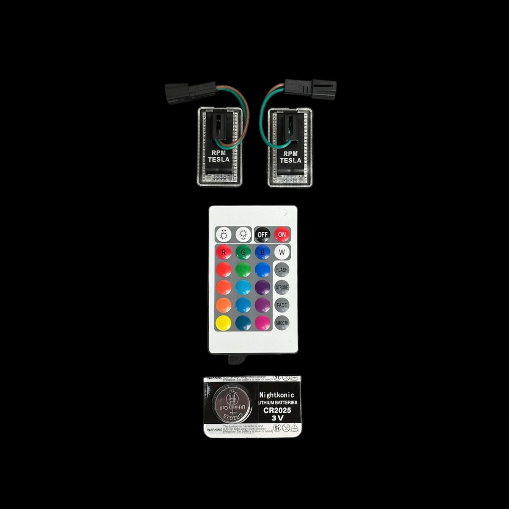 Cybertruck Interior &amp; Door LED Colored Lighting Upgrade Kits - RGB-W with IR Remote