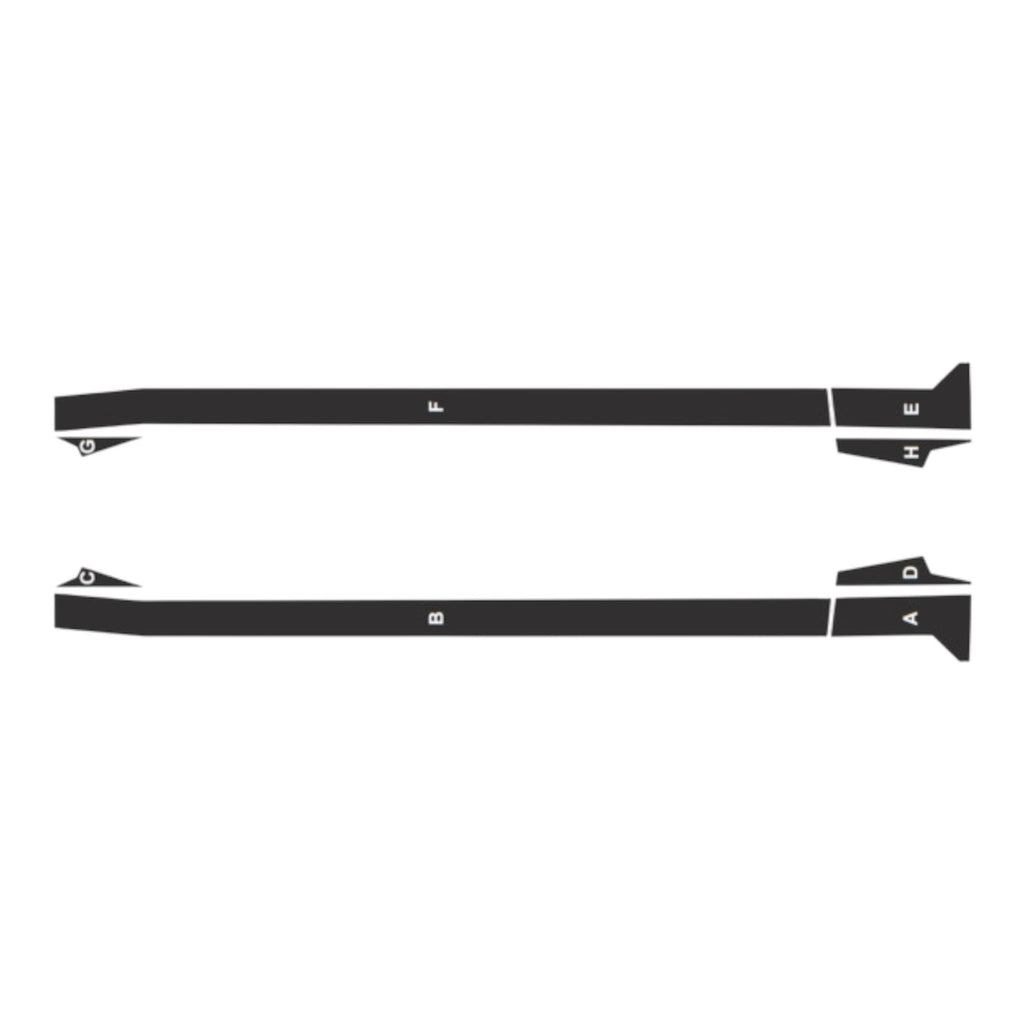 Cybertruck Rocker Panel Kit Textured Vinyl Armor (8 Pieces) Spray-On B ...