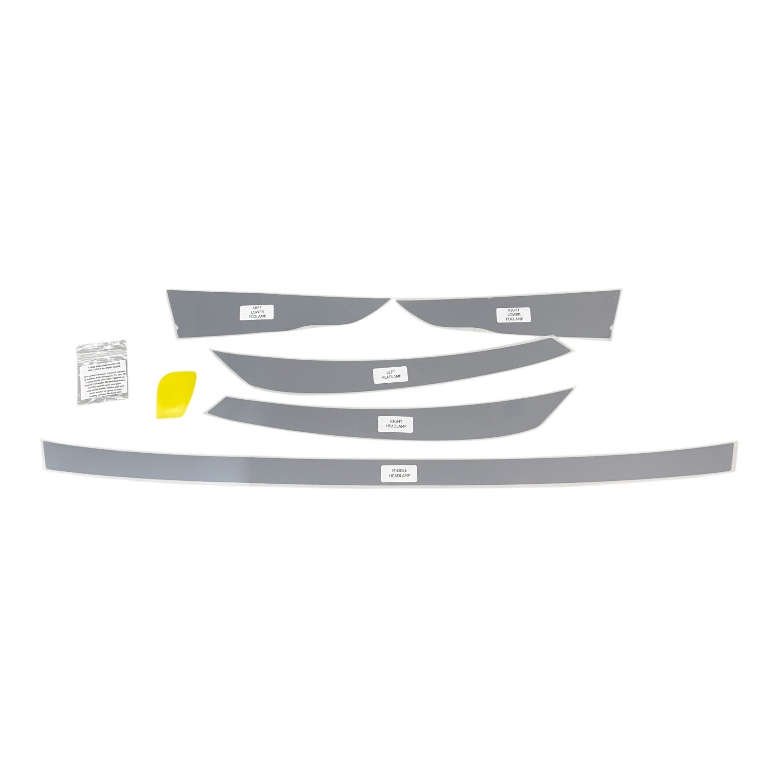 2025+ | Model Y Refreshed Light-bar &amp; Headlight Protection Film Kit - Clear or Smoked