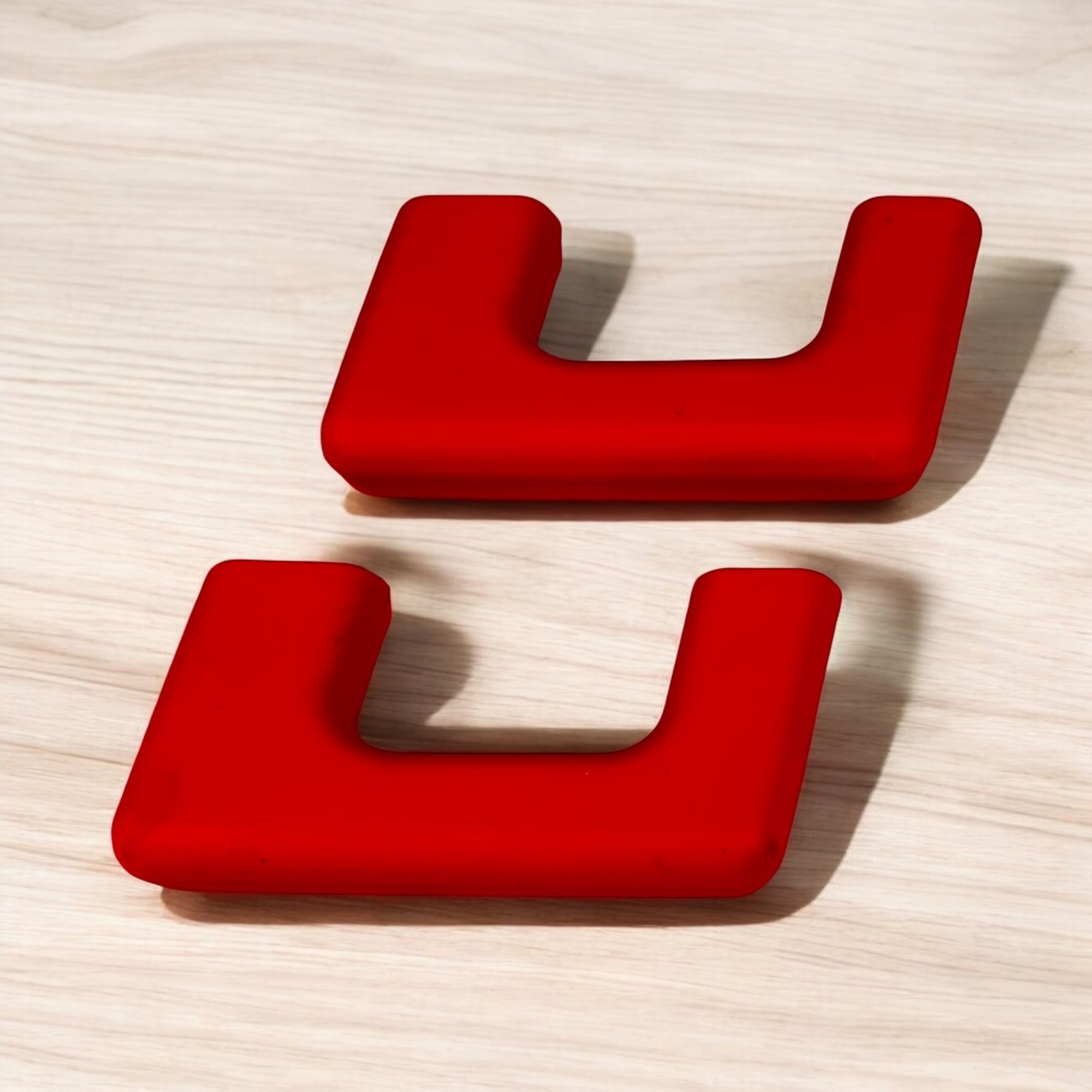 Cybertruck Trailer Hook Protective Cover (1 Pair) - Red Silicone