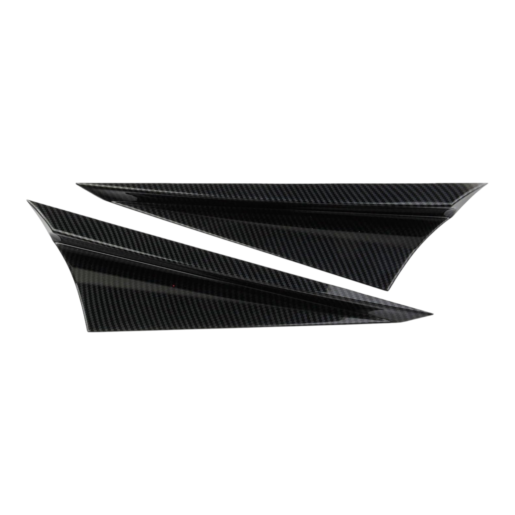 Cybertruck Exterior Front Corner Window Overlay ABS Plastic - Hydro Carbon Fiber Coated