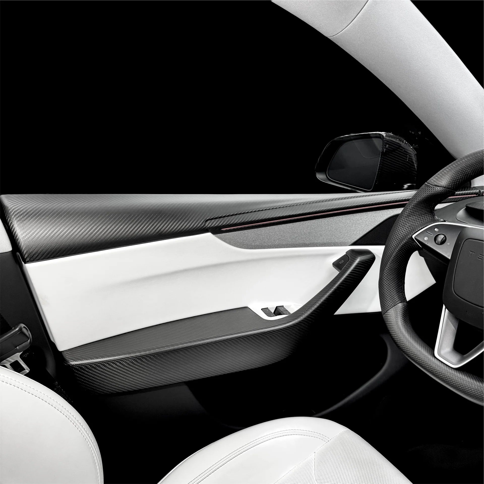 2026+ | Model Y Juniper Refreshed Full Interior Carbon Fiber Kit Bundles (18 Pieces) - Real Dry Molded Carbon Fiber