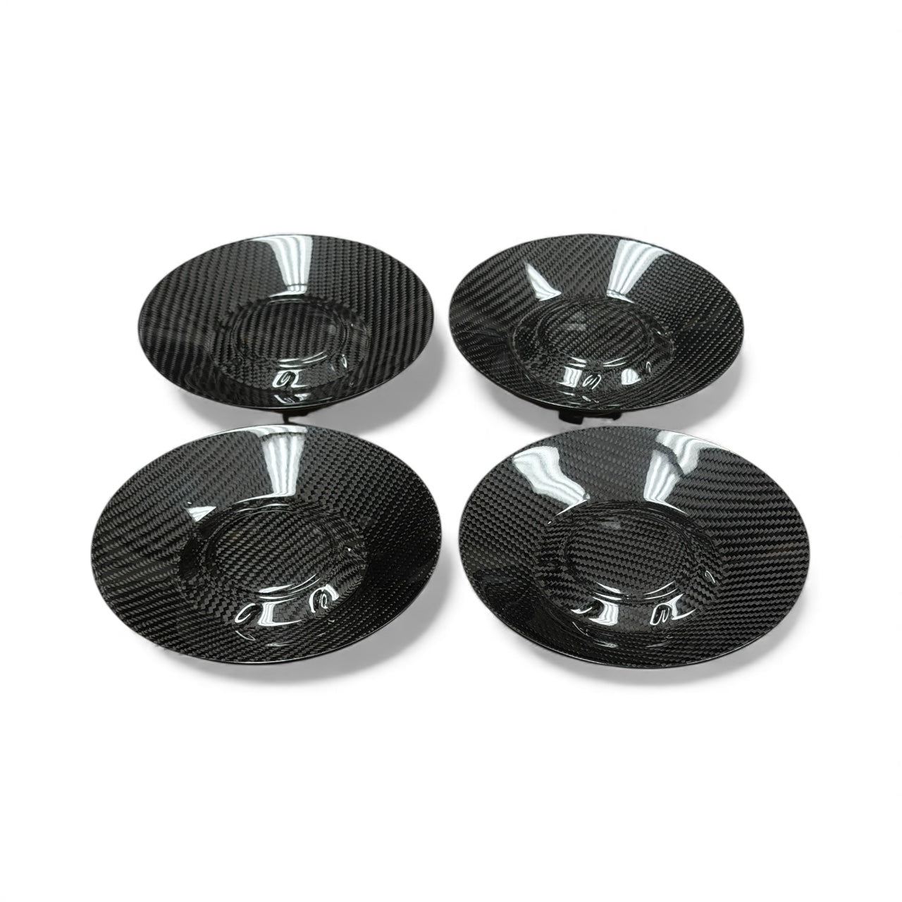 2026+ | Model S - 21&quot; Velarium Center Wheel Hubs - Real Molded Carbon Fiber- (Set of 4)
