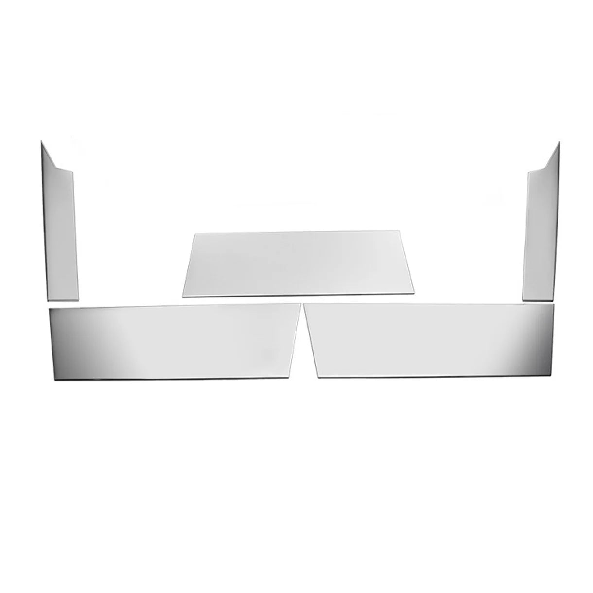 Cybertruck Rear Bumper Guard Step Plates  - Glossy Black or Polished Aluminum