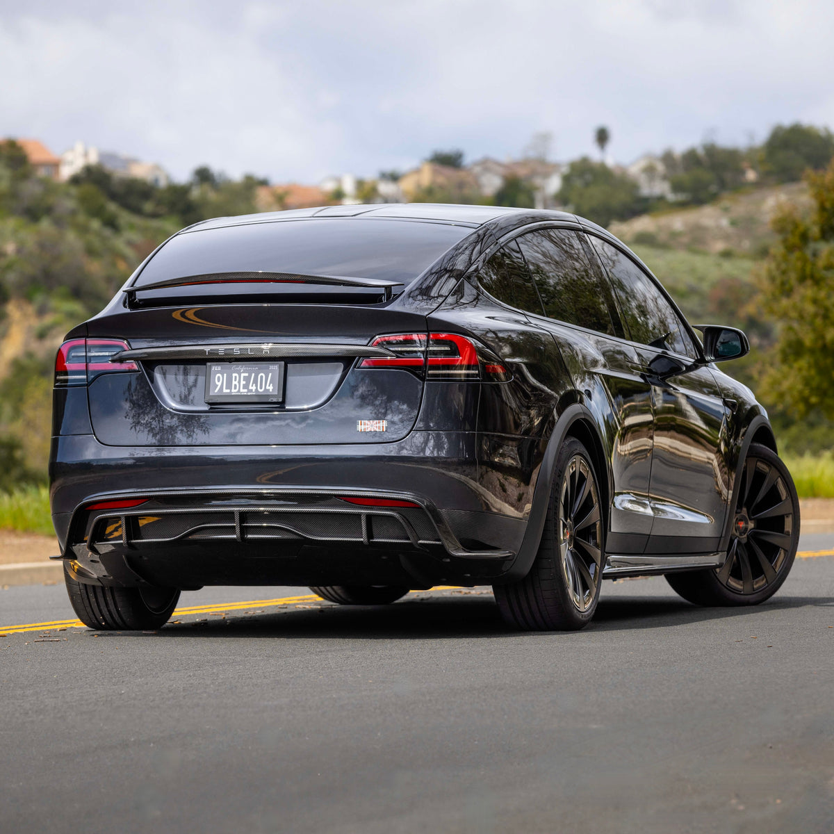 2022+ | Model X Colossal Rear Replacement Diffuser - Real Dry Molded C ...