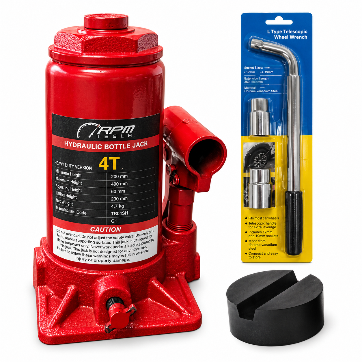 Flat Tire Lift Kit - Hydraulic Jack & Accessories – RPM TESLA ...