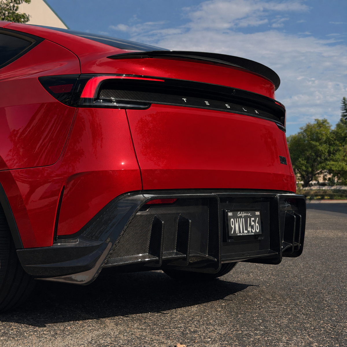2026+ | Model Y Juniper Performance Model Colossal Full Rear Diffuser Replacement - Real Dry Molded Carbon Fiber