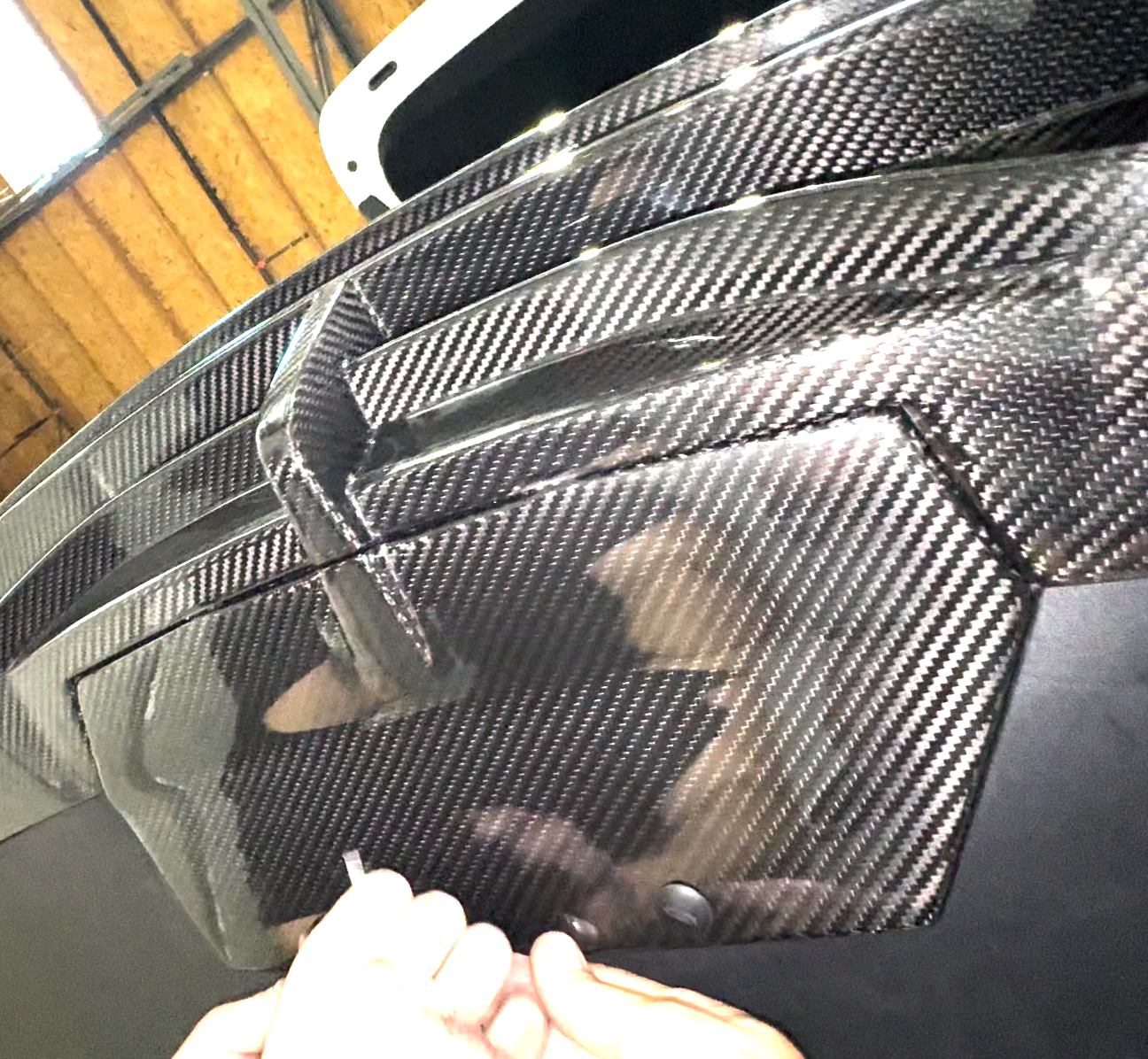 2022+ | Model X Colossal Rear Replacement Diffuser - Real Dry Molded Carbon Fiber