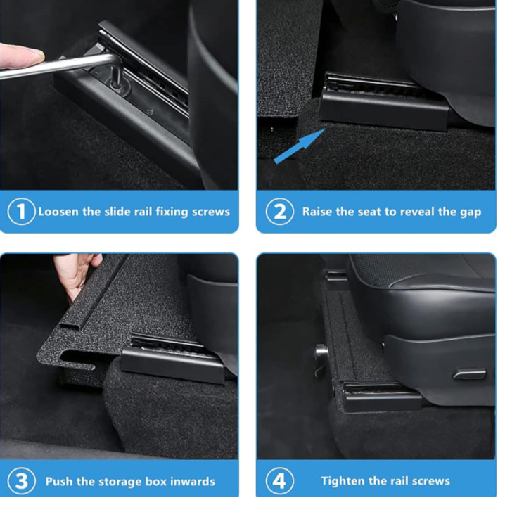 Model Y Under Seat Fingerprint Scanning Lock Drawer Safe