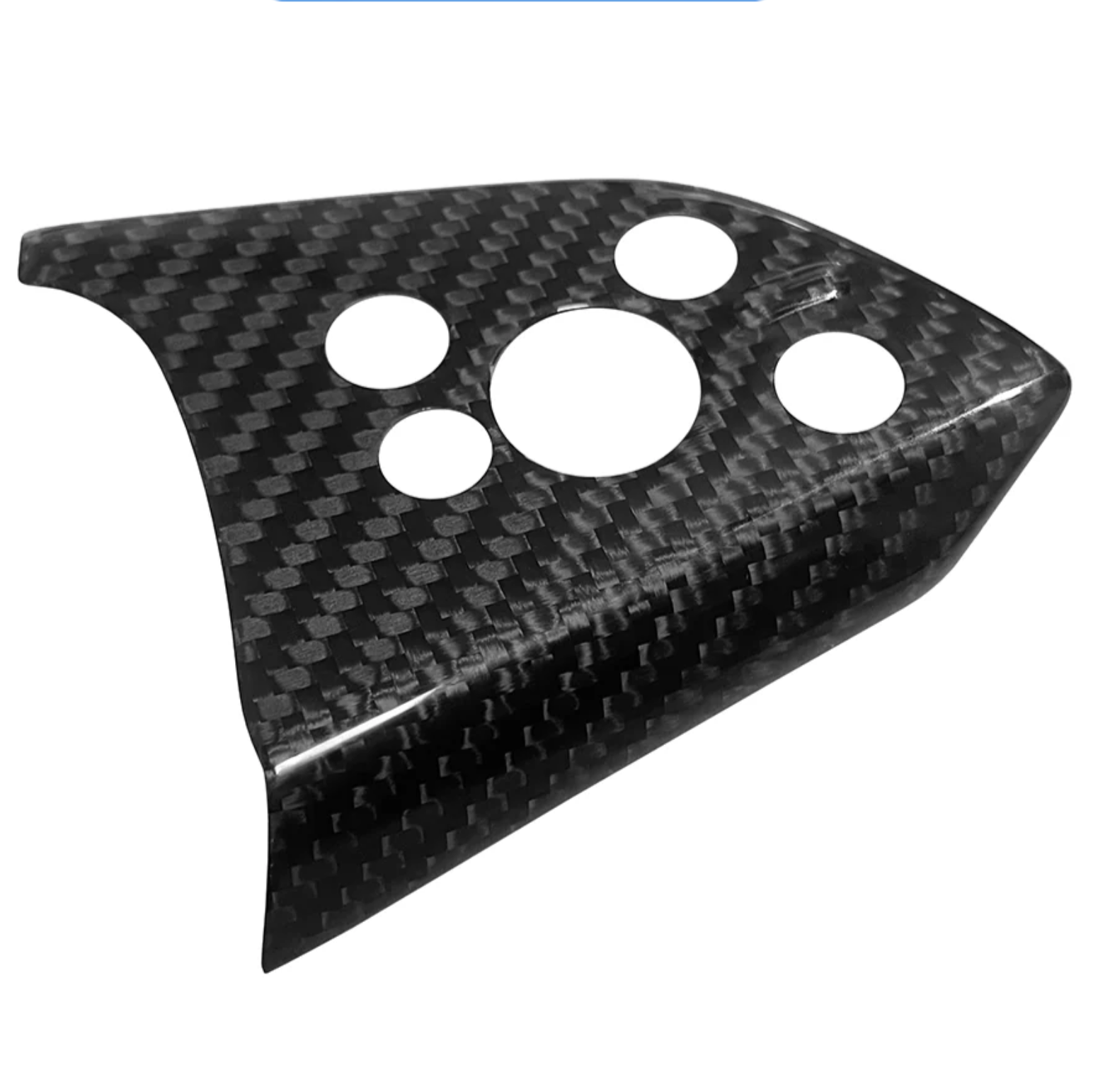 2024+ | Model 3 Highland Refreshed Steering Wheel Bezel Overlay (3 Pieces) - Real Dry Molded Carbon Fiber