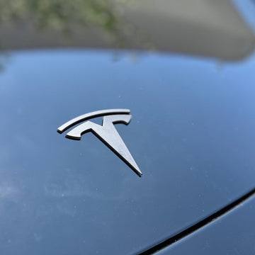 Model Y Replacement TESLA T Logo Emblems for Hood & Trunk (1 Pair, 4 Pieces)