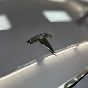 Model 3 Replacement TESLA T Logo Emblems for Hood & Trunk (1 Pair, 4 Pieces)