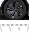 2026+ Model Y Juniper Refreshed Center Wheel Hub Inner T Vinyl Decal "T" (5 Piece)