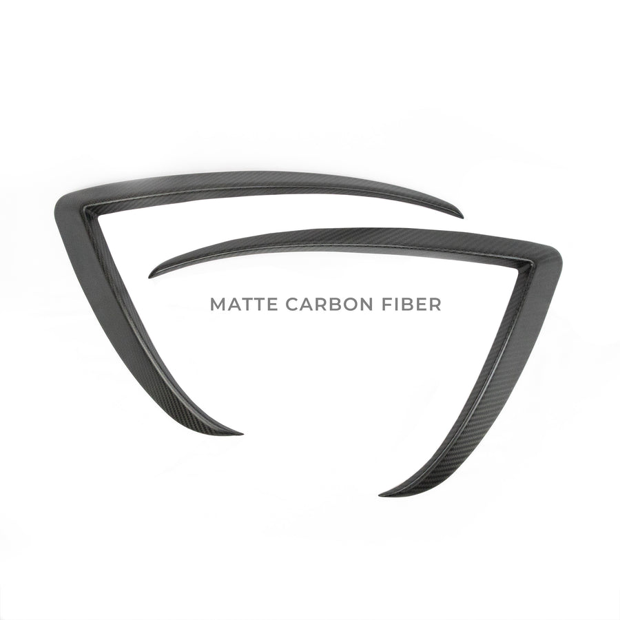 2022+ | Model X Fog Light Canards/Eyelids (1 Pair) - Real Molded Carbon Fiber