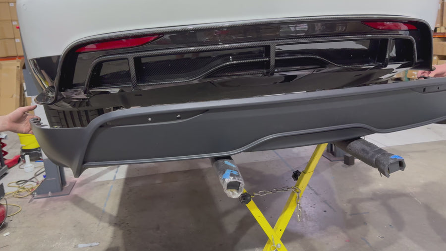 Model Y Colossal Rear Replacement Diffuser - Real Dry Molded Carbon Fiber