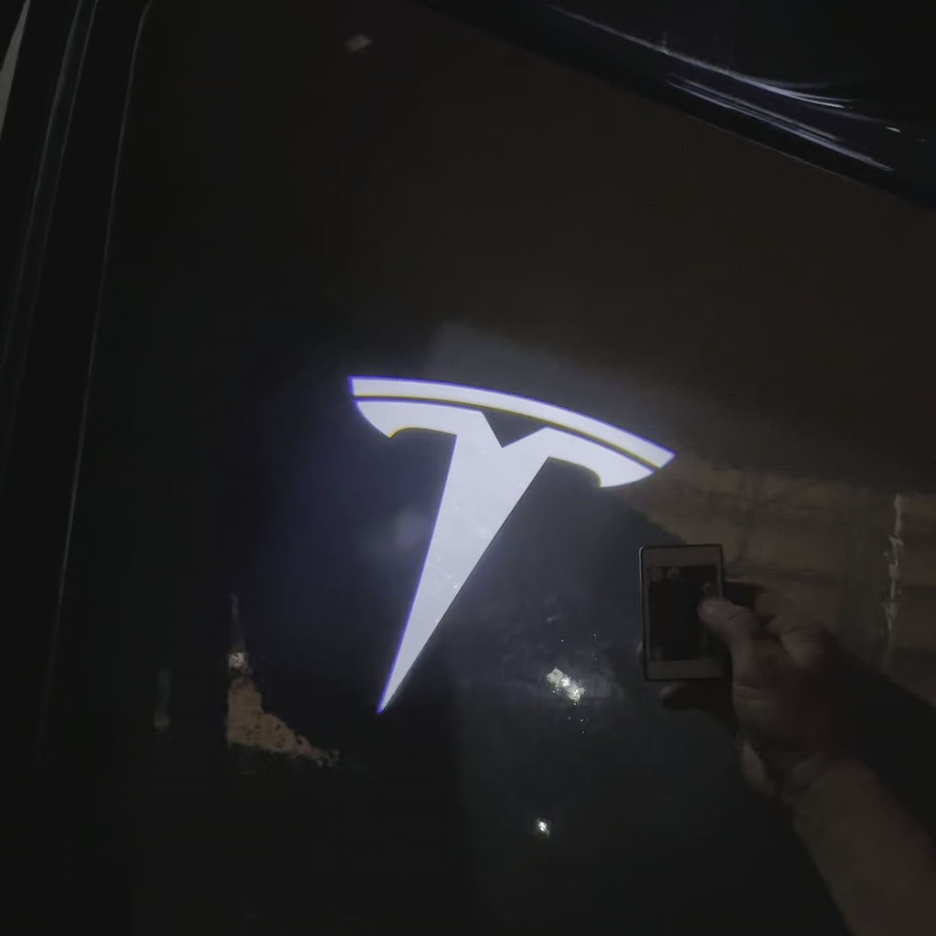 LED Tesla Door Light Logo