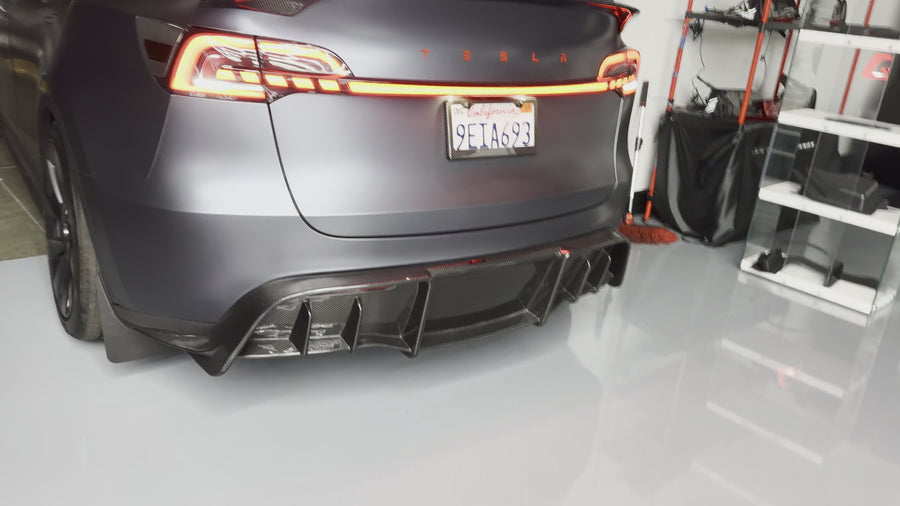 Model Y Colossal Rear Replacement Diffuser - Real Dry Molded Carbon Fiber