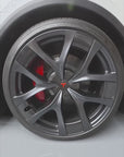 2026+ | Model Y Performance 21’’ Arachnid 2.0 Center Wheel Hubs - Real Molded Carbon Fiber- (Set of 4)
